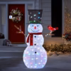 Boneco de Neve Cintilante com 100 LEDs Multicoloridos – 1,82 m