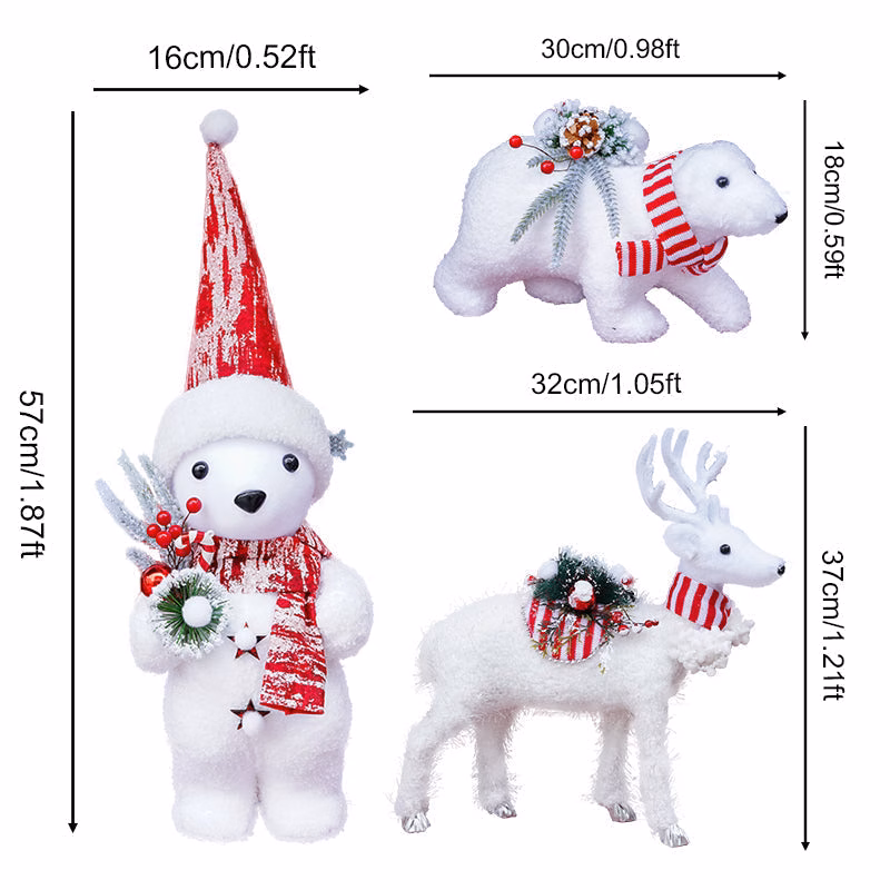🦌 Decoração de Natal - Bonecos de Rena e Urso - Image 10