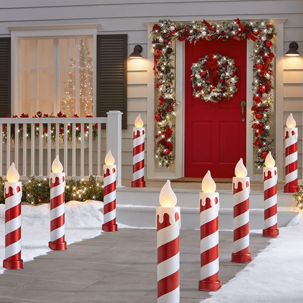 Conjunto de Velas de Bastão de Doces Cintilantes com LEDs – 91 cm - Image 2