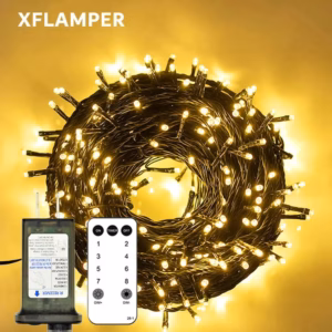 Luzes de Fada LED Impermeáveis - Magia Natalina com Controle Remoto