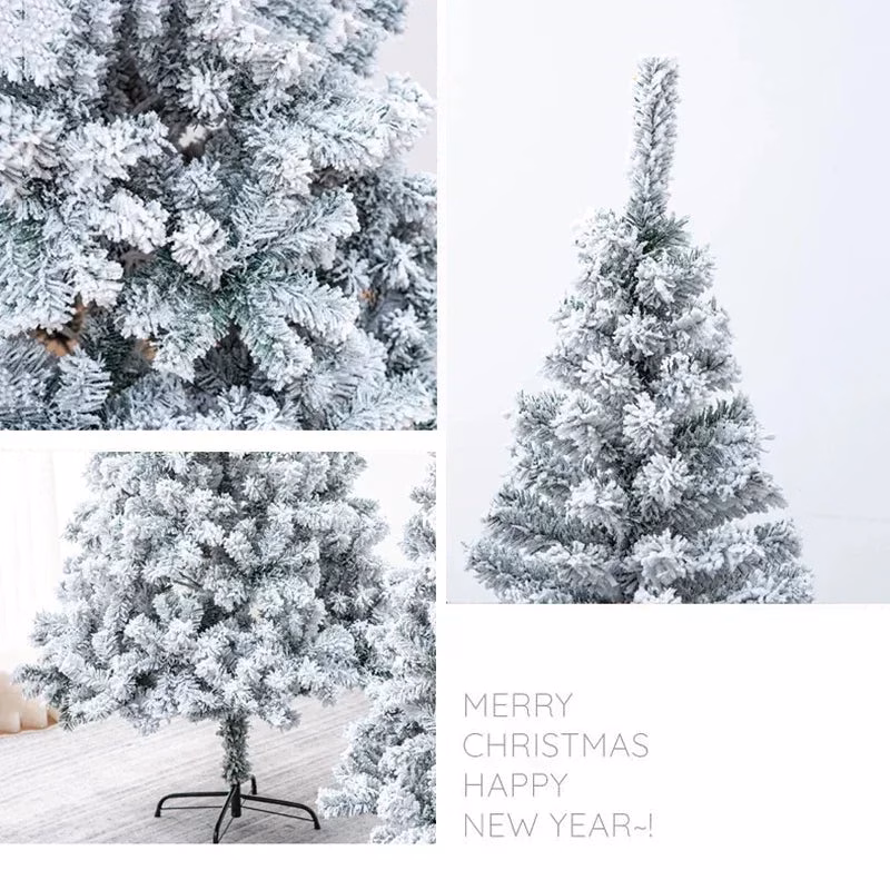 Para 90/120/150/180cm conjunto de decoração de árvore de natal branco ornamentos de árvores de natal neve festa de ano novo feriado ao ar livre casa - Image 4