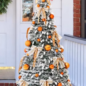 Para nova árvore de natal dobrável retrátil fácil de montar com arcos e bolas decoração do feriado de natal