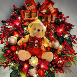 Guirlanda Decoração Natal Urso 65CM