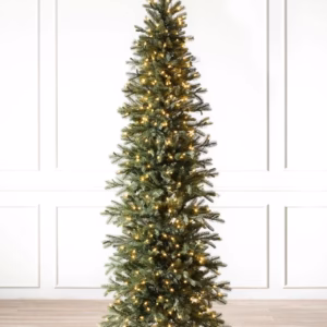 Árvore de Natal Cathedral Fir Slim com Galhos Articulados, Suporte Metálico e Micro LEDs Embutidos