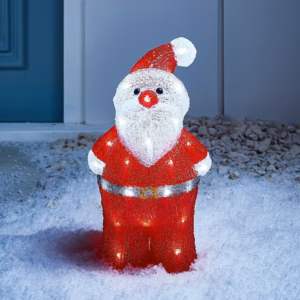 Figura de Natal de Papai Noel em acrílico ao ar livre