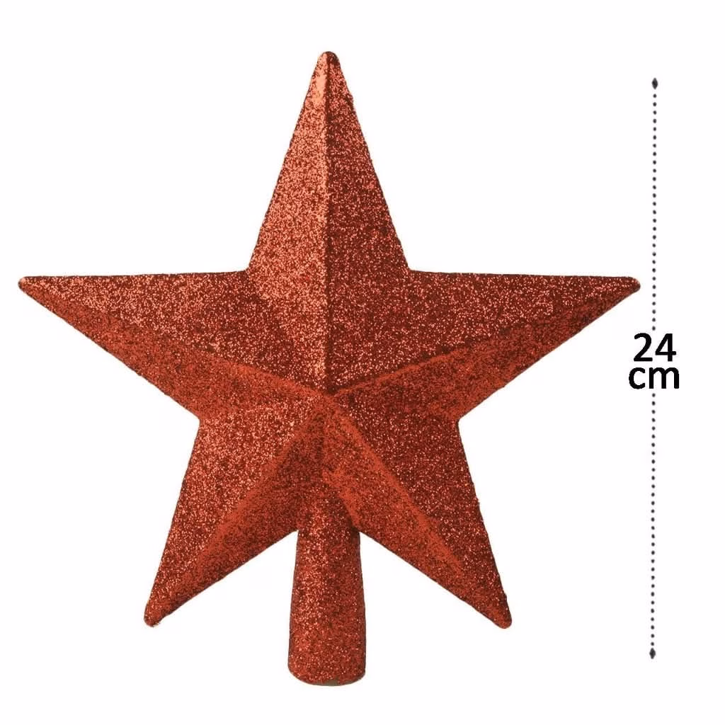 Estrela Dourada Decorações Da Árvore De Natal 20cm - Image 3