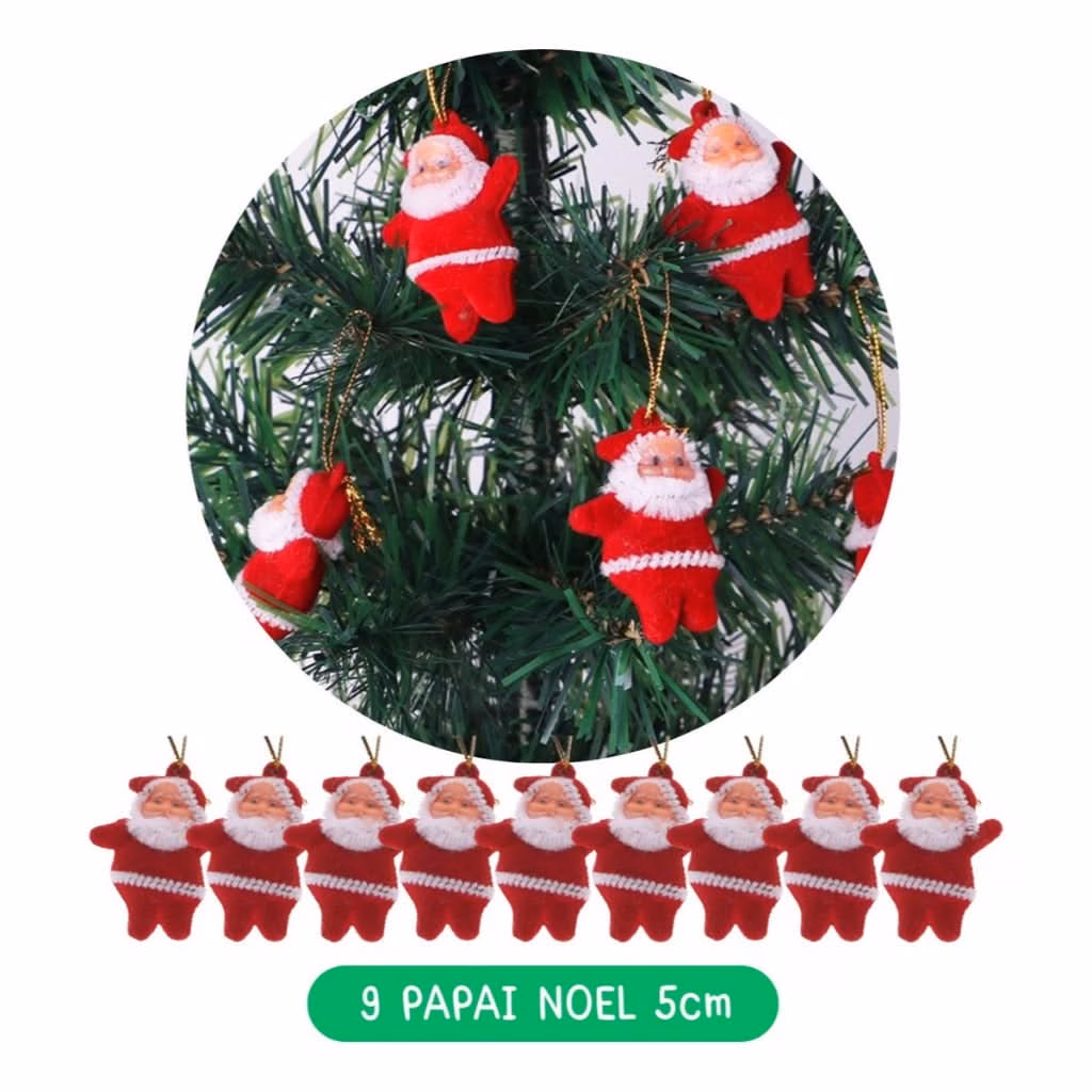 Kit 56 Enfeites Decoração Árvore De Natal Pendentes Bolinhas Pisca - Image 3