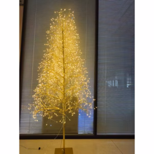 Árvore De Natal Fio De Fada 1380 Leds Com 60 Strobinho Warm 1,8m