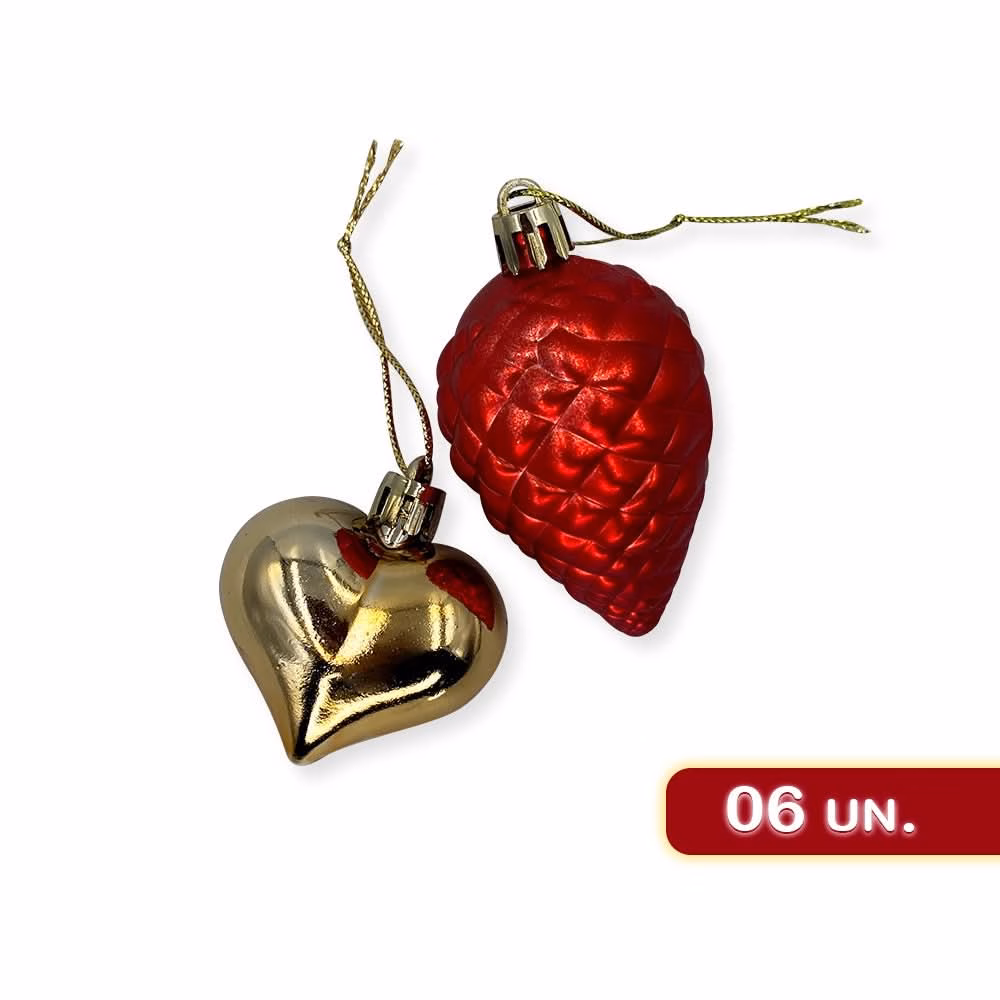 Kit Enfeites de Natal Bolas Estrela Dourado e Vermelho Completo - Image 6