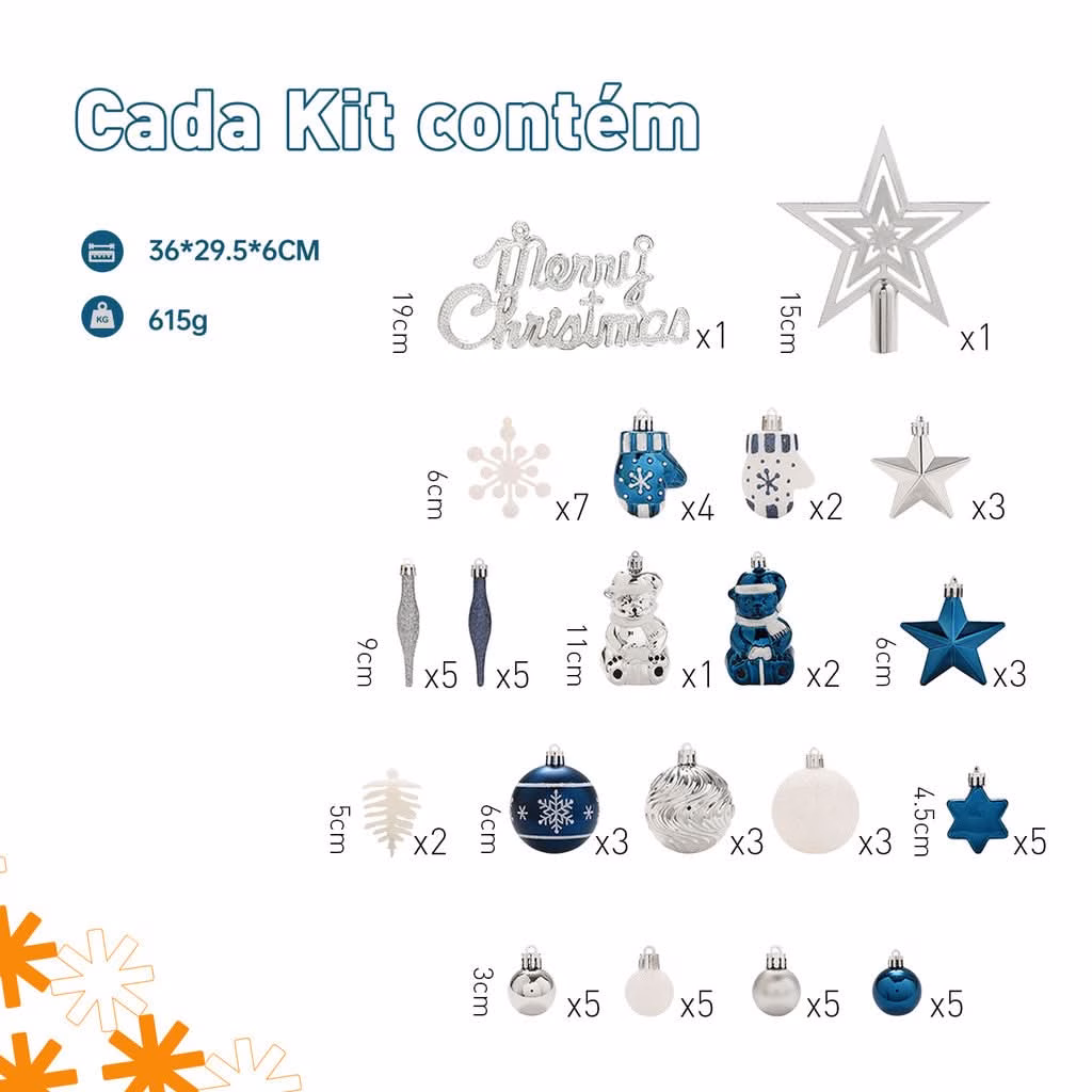 Kit 70 Bolas decoração de natal árvore pendente bolinhas enfeites natalinos casa pisca pisca led - Image 7